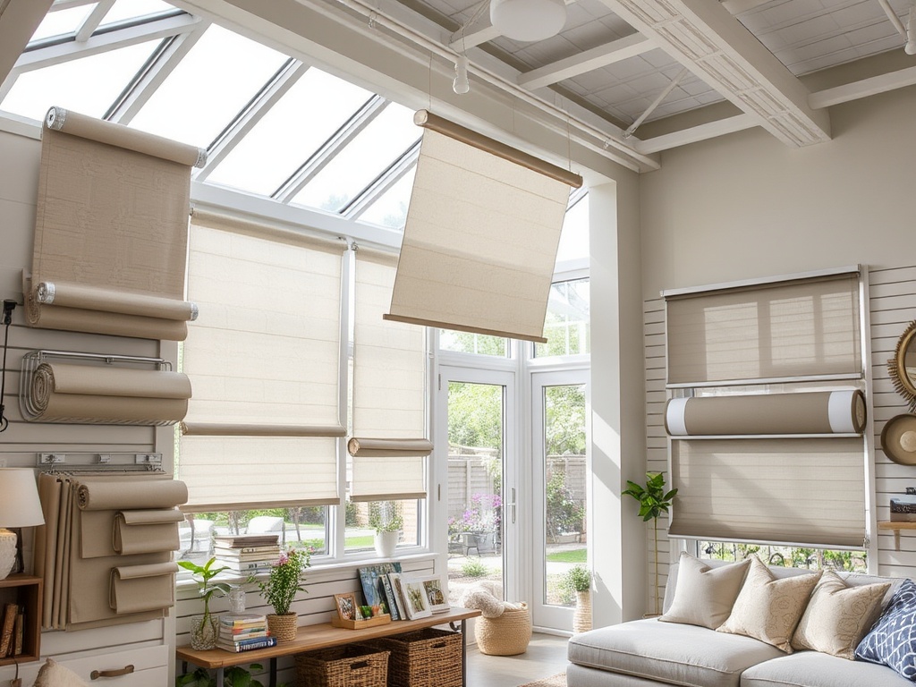 Detailed view of elegant retractable shading panels stretched across a glass roof