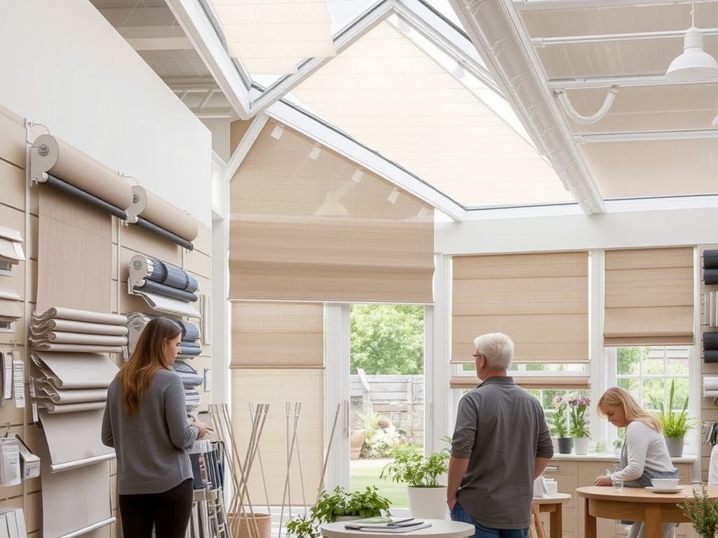 Roll of natural woven fiber blind ready for installation against a window